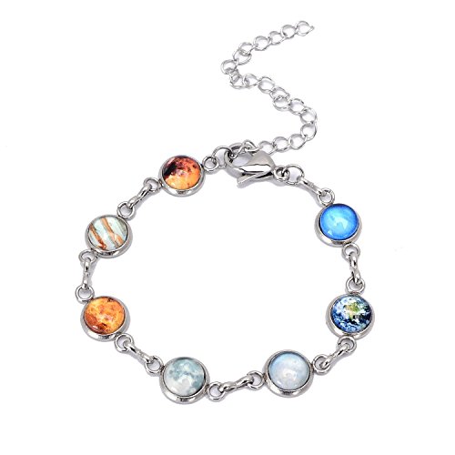 Outer Space Bracelet Moon bracelet Silver Bracelet Symbol
