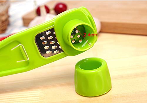 Multipurpose Grater for Ginger or Garlic - Stainless Steel Mincer and Crusher with Silicone Roller Peeler Tube Set - Professional Grade, Easy Squeeze,Dishwasher safe, Rust-proof,Easy Clean - Thumbnail 4