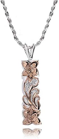 LocoMocoAloha Hawaiian Jewelry Necklace Pendant Top Head Silver 925 Vertical Cut Out Bar