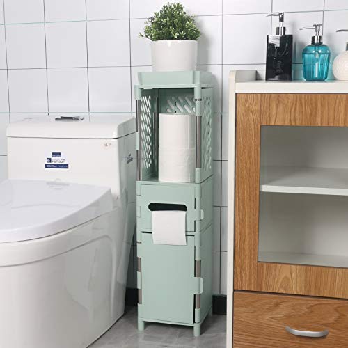 exilot Bathroom Storage Toilet Paper Holder Corner Floor with