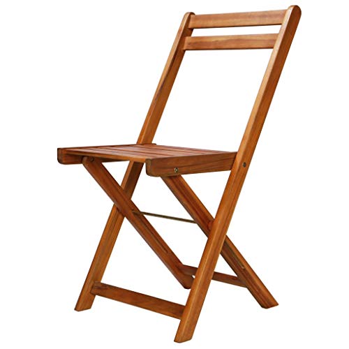 vidaXL Akazienholz Massiv 2X Gartenstuhl Klappbar Bistrostuhl Holzstuhl Stuhl – Bild 3