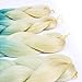 GX Beauty 4Pcs/Lot Ombre Jumbo Braiding HaiBraid Hair Extensions 24 Inch Synthetic Crochet Braids Hair for Women(White/Lake Blue/Royal Blue)