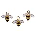 MagiDeal 10 Pieces Crystal Rhinestone Bees Flat backs Embellishments Buttons Flatback Appliques for Wedding Phone Craft Bag Shoes Hair Accessories Handmade Decorations - Yellow