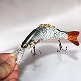 Discover Fish® 1pcs New Muskie Small Multi Jointed Fishing Life-like Hard Lure Bass Bait Swimbait Minnow Crank Shad Herring Bass Pike Muskie