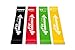 Resistance Loop Bands Set of 4 Exercise Workout Yoga Fitness Mobility Strength Free Carry Case 4 Levels of Resistance 100% Natural Latex FitLine Accessories and Free eBook