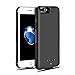 iPhone 7 Plus Battery Case,10000mAh Ultra Slim Portable iPhone Charger Extended Backup Power Bank Battery Charger Case Cover with Kickstand For Apple iPhone 7 Plus/6s Plus/6 Plus(5.5 inch)-Black