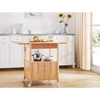 Amazon.com - Winsome Wood Drop-Leaf Kitchen Cart - Bar ...