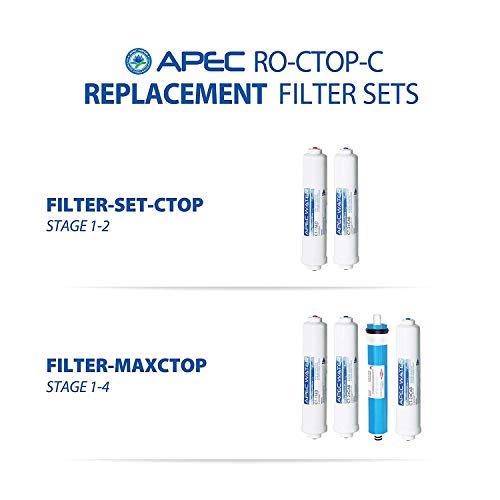 APEC Portable Countertop Reverse Osmosis Water Filter System With Case, Installation-Free, Fits Most STANDARD FAUCET (RO-CTOP-C)