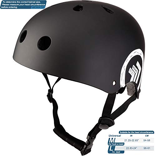 MONATA Skateboard Bike Helmet, Skate Scooter Helmet for Youth Adults