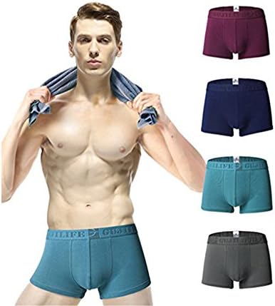 Boxer Briefs Mens Boxershorts Trunk Underwears Pack Stretch Underwear 4 Pack or 1 Pack Soft Microfiber