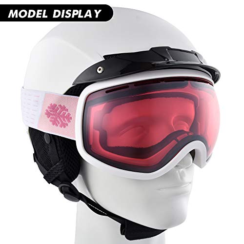 Snowledge Ski Snowboard Goggles with UV400 Protection, OTG Skiing Snowboarding Goggles of Double Spherical Lens with Anti-Fog Ski Goggles for Men, Women, Helmet Compatible Snow Goggles - Thumbnail 3