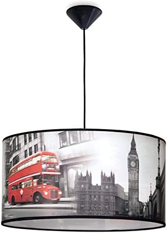 lampara colgante juvenil con tematica de londres