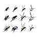 YZD Realistic Fly Fishing Flies Set Dry Fly Mosquitos Set of 12 Flies Handmade Rainbow Trout Fishing Lure kit Flyfishing…