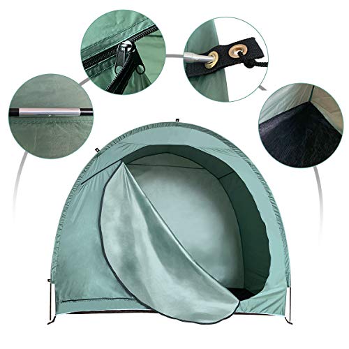 H&ZT Bike Cover Storage Tent Tricycle Cover Storage Shed Tent, Durable Polyester Waterproof Anti-Dust