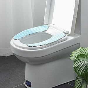 Rongxin Badkamer Toilet Zitkussen Closestool Wasbare Zachte Warmer Mat Pad toiletzitting toiletzitting (Kleur: Blauw…