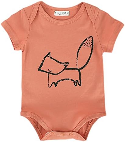 Vimuntado Baby Bodysuits Unisex Newborn Clothes Funny Onesie 0 3 6 9 Months Summer Girls Romper Jumpsuit Infant Boy (0-6 Months, R18 FOX)