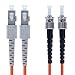 SC to ST Fiber Patch Cable Multimode Duplex - 1m (3.28ft) - 62.5/125um OM1 LSZH - Beyondtech PureOptics Cable Series
