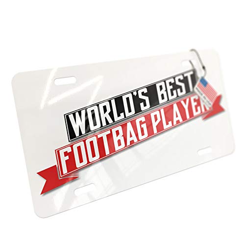 NEONBLOND Worlds Best Footbag Player Aluminum License Plate
