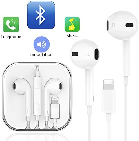 Xawy Earphones, with Microphone Earbuds Stereo Headphones and Noise Isolating Headset Compatible iPhone X 8/8Plus 7/7Plus