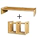 Crestlive Products Bamboo Wood Monitor Stand with Desktop Bookshelf, Ergonomic Computer Riser, Office Desk Laptop Cellphone TV Printer Desktop Container, Naturalthumb 1