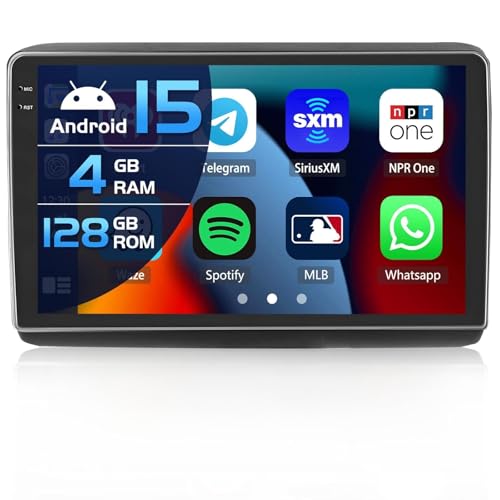 Inefala 4+128G Radio for Fiat Ducato/Citroën Jumper/Peugeot Boxer 2011-2022 Android 15 with 9'' In-Cell Screen with Wireless Carplay and Android Auto Mirror Link Radio FM/RDS GPS WiFi Bluetooth SWC