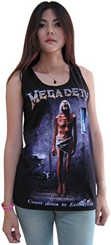 rerock4ever Women's Megadeth Count Down To Extinction Tank Top T-Shirt Black (Small)