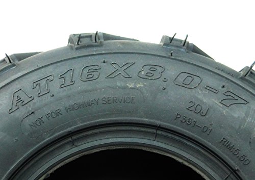New 4 Pack of 16x8.00-7 MASSFX ATV/ATC Tires Tire 16x8-7 16/8-7 16x8x7 - Thumbnail 4