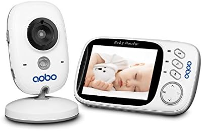 AOBO Wireless Video Baby Monitor 3.2"Color LCD Child Safety Monitoring Home Security Surveillance Indoor Digital Camera with 2-way Audio IR-cut Night Vision