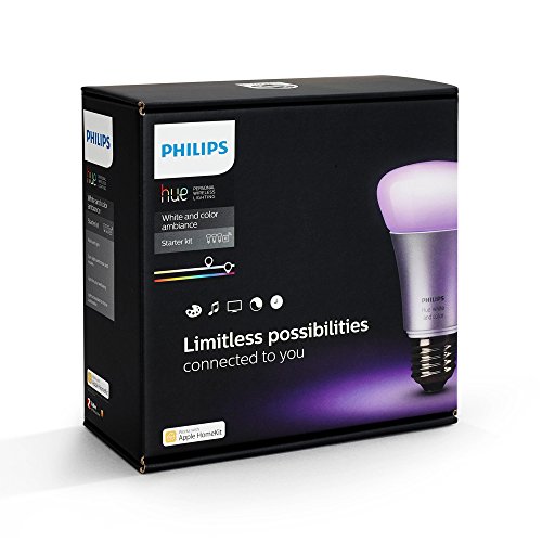 Philips Hue White and Color Ambiance 2nd Generation Smart Bulb Starter Kit (Older Model, 3 A19 Bulbs and 1 Bridge, Compatible with Amazon Alexa, Apple HomeKit and Google Assistant) Tools & Home Improvement, Light Bulbs, LED Bulbs