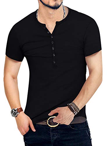 2 YTD+Casual+Henley+Fashion+T+Shirt