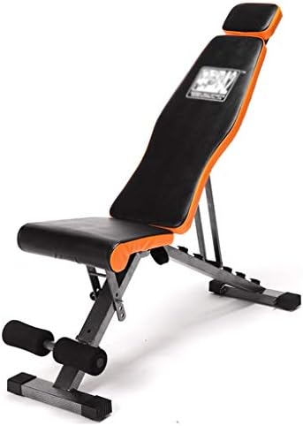 Multi-function dumbbell bench indoor fitness equipment sit-up board weight bench abdominal trainer, commercial folding (Color : Black, Size : 104 * 42 * 34cm)