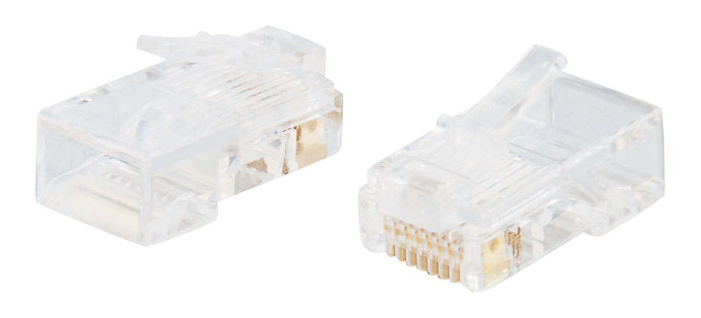 C2G RJ45 Cat5E Modular 8x8 Plug For Flat Strand Cable 25Pack