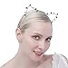 Felizhouse Christmas Jingle Bells Cat Ears Headband for Girls, Giltter Head Band Hoops, Children's Hair Costume Dress Up Hats Party Favor Supplies Decoration Accessories