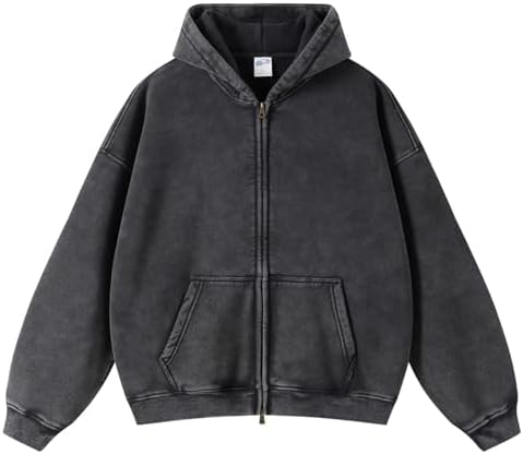Amazon.com: Womens and Mens Zip Up Hoodies Vintage Acid Wash
