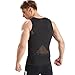 Hanerdun- Mens Slimming Body Shaper Shirt With Zipper Abs Abdomen Slim,Black,Small