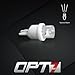8 Pcs - OPT7 Advanced Bright LEDs - T10/194/168 Bulbs - 180 Torch White Light