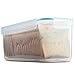 Komax Biokips Sandwich Bread Box With Tray 118.3 oz. - Airtight, Leakproof With Locking Lid - BPA Free Plastic Food Storage Container- Freezer and Dishwasher Safe great for Buns and Kaiser rolls