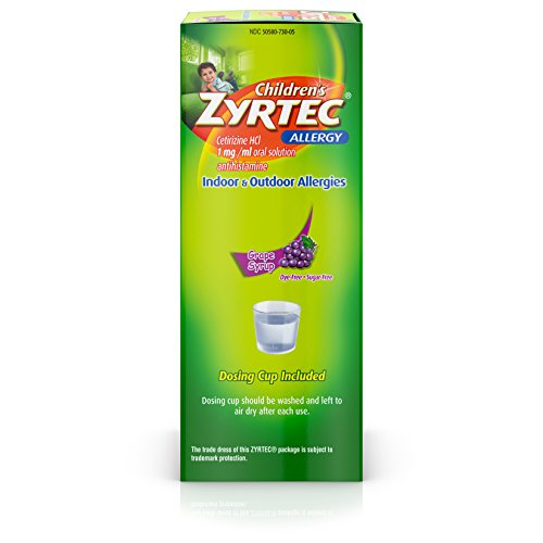 Zyrtec 24 Hr Children’s Allergy Syrup with Cetirizine, Dye & Sugar