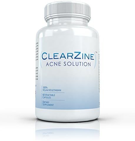 Clearzine - The Top Rated All Natural Acne Pill. Eliminates Acne, Blackheads, Redness, Blotchiness and Zits - 60 Capsules by Clearzine