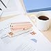 Acrylic Clear Desktop Stapler and Rose Gold with 1000 Staples,Modern Design Office Desk Accessory
