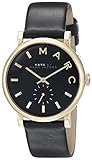 Marc by Marc Jacobs Women's MBM1269 Baker Gold-Tone Stainless Steel Watch with Black Leather Band