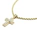 Mens Gold Tone Stardust Two Cross Thick Pendant Hip-hop 4mm 24