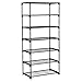 Function Home 12-Drawer Chest, 6 Tier Storage Organizer Tower, Metal Shelf with 12 Removable Fabric Bins, Ideal for Home Office Dorm Bedroom, Grey