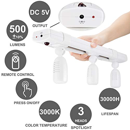 BIGLIGHT LED Track Light, Dimmable Accent Lighting with Rotatable Heads