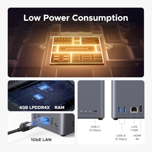 Ugreen Nasync Dh2300 2 Bay Desktop Nas, 4Gb Ram, Nfc One-Touch Connection, Ai Photo Album, 1Gbe Lan, Beginner-Friendly Nas System, Nas Server For Home (Diskless) (Dh2300) - View 10