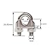 ABOSS 20 Pieces M5 3/16” Stainless Steel Wire Rope Cable Clip 5mm Wire Rope Cable Clamp Fastener