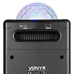 VONYX-SBS50B-PLUS-Karaoke-Machine-Speaker-System-Set-with-LED-Disco-Lights-Bluetooth-and-Handheld-Microphone-USB-MP3-Battery-or-Mains-Portable-Singing-Machine-Black