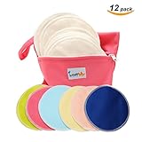 Love My Antibacterial Soft Bamboo Water Absorbent Nursing Pads for Breastfeeding Mothers, 6-Pairs