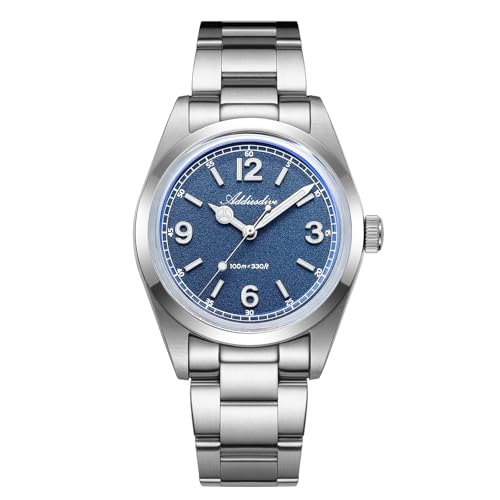 ADDIESDIVE 36 MM Mens Wrist Watch VH Quartz Sweep Second K1 Bubble Glass Luminous 100 M Waterproof Minimalist Unisex Watches