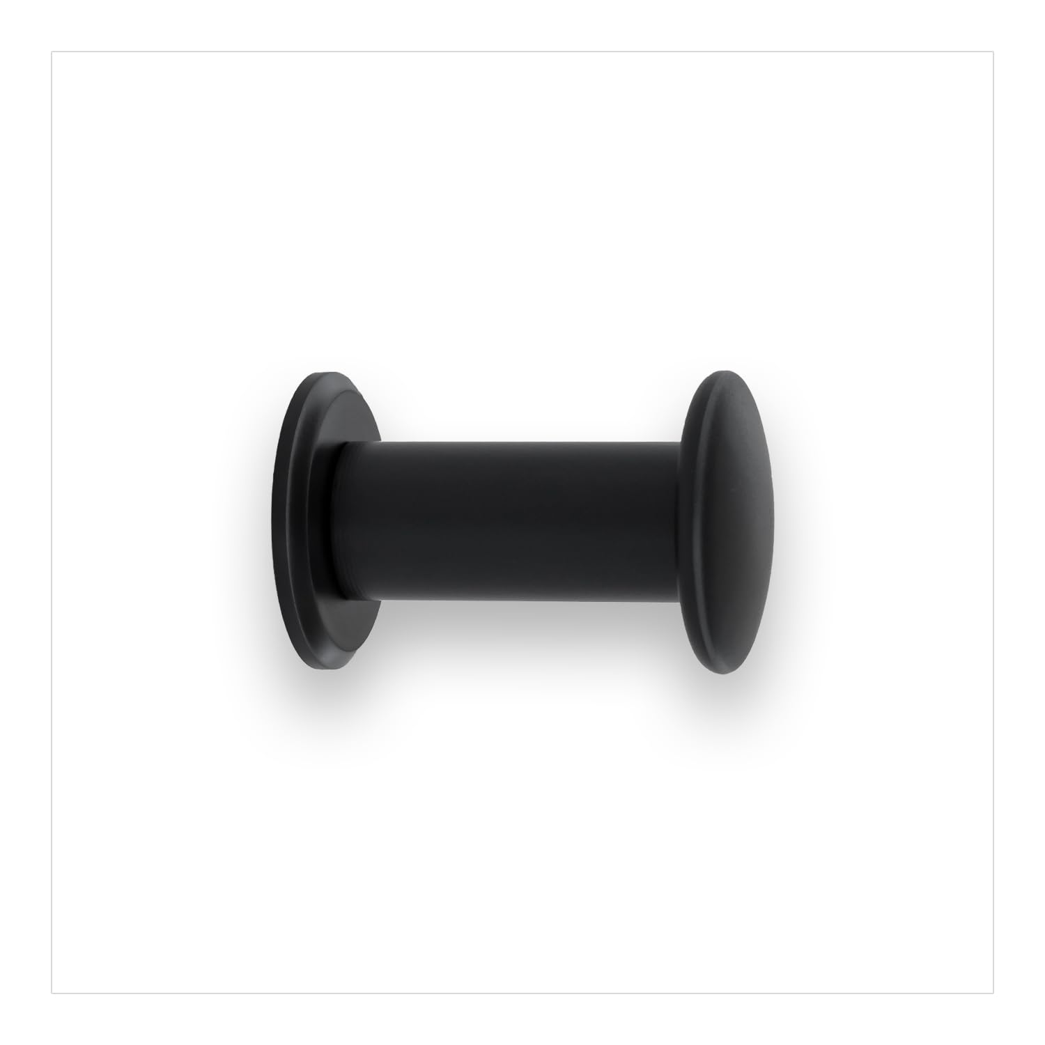 EVI Herrajes | Coat Hook | Bathroom Wall Hanger | Stainless Steel - Black Lacquered | for Hanging Clothes, Coats or Towels| Towel Rack with Invisible Screw | 188CBNG